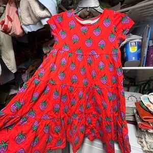 Hanna Andersson sz8 Red Strawberry twirl Dress